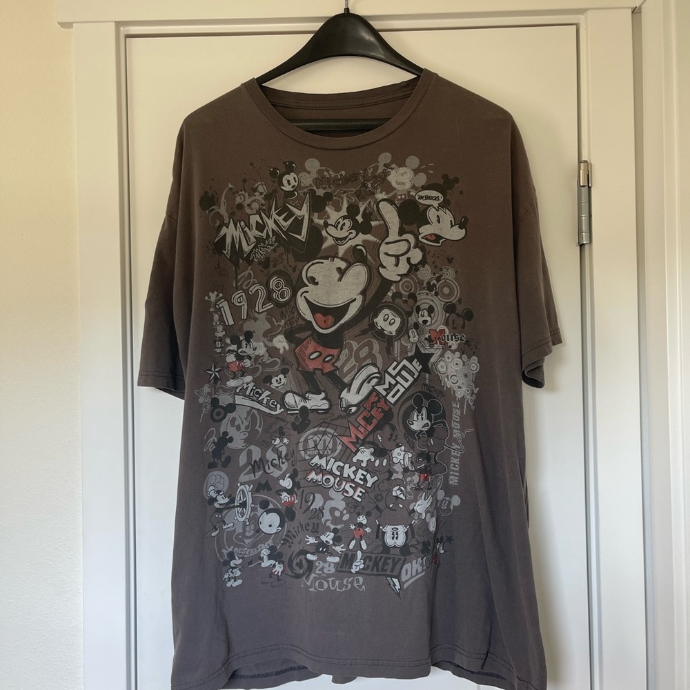 Y2K Mickey Mouse graffiti style evolution men’s t shirt